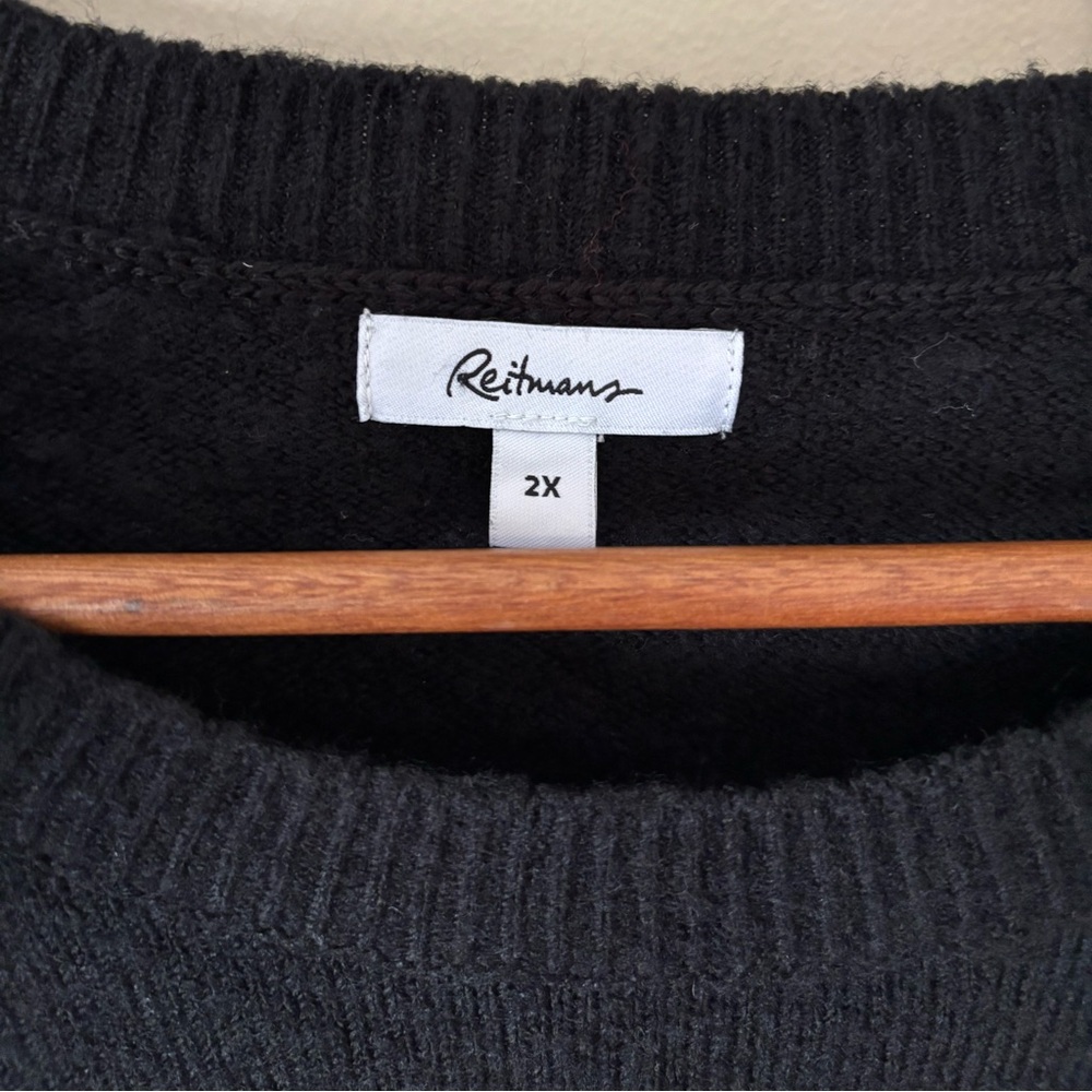Reitmans Paris Long-Sleeve Crew-Neck PlushSoft Loose Sweater Size 2X - Picture 8 of 11